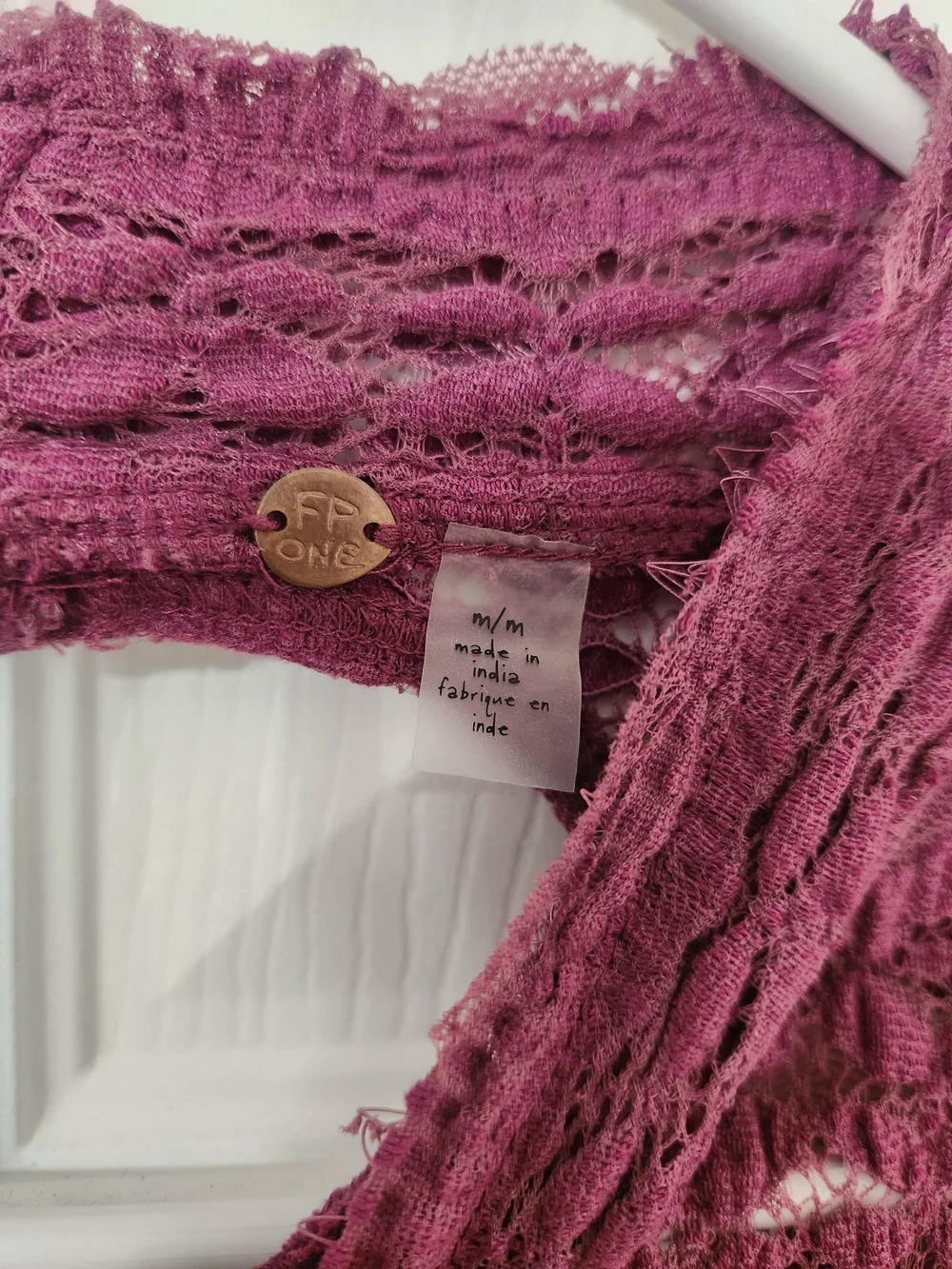 Free People Angelina Bodysuit in Winetasting Sz Med